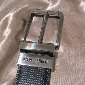 Steve Madden Men’s Reversible Belt, Size M (34/36), Black/Brown